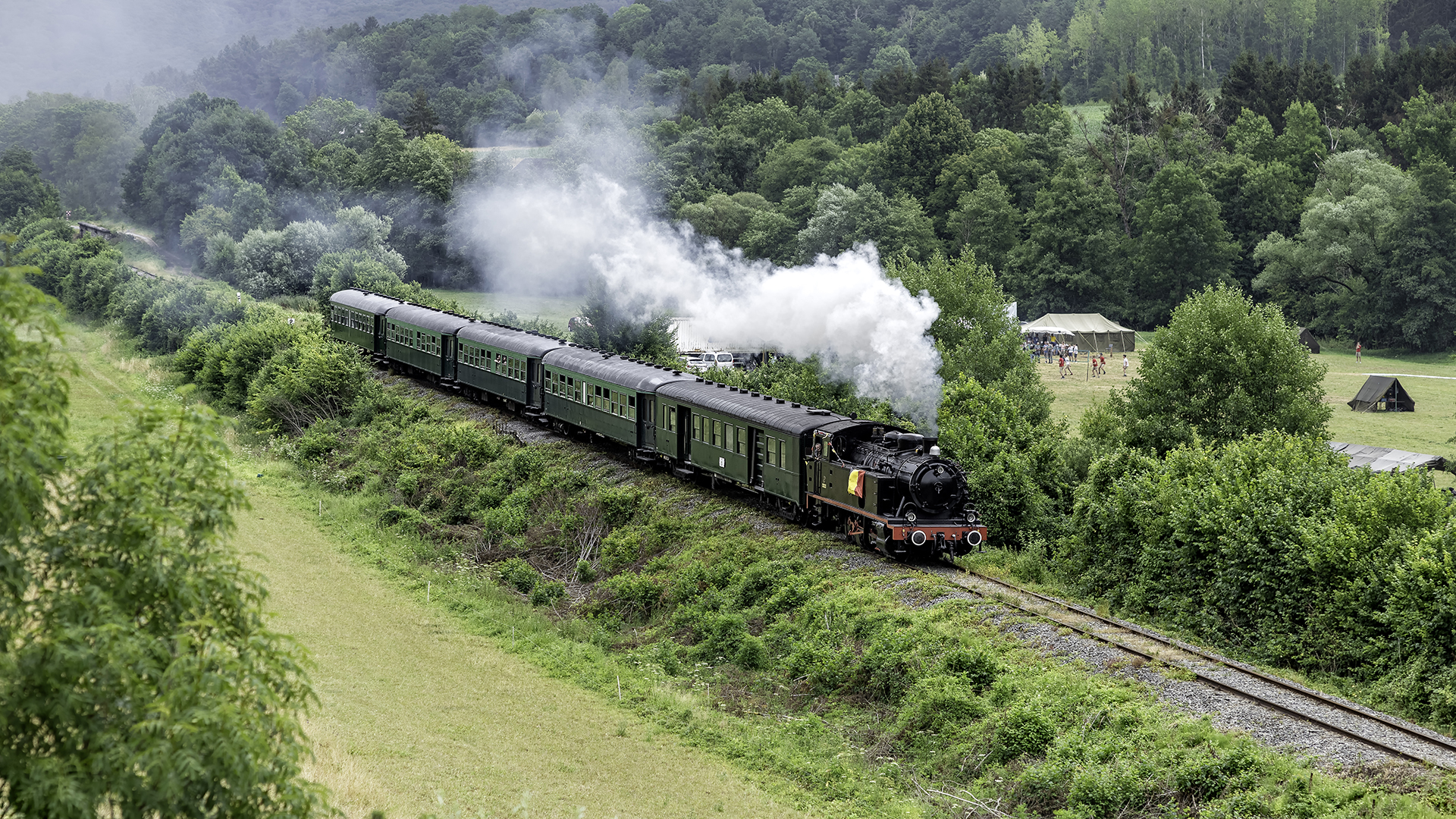 Train traditionnel à vapeur